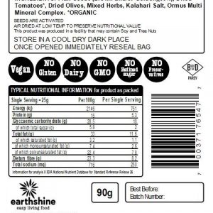 Flax Crackers – Mediterranean, 90g