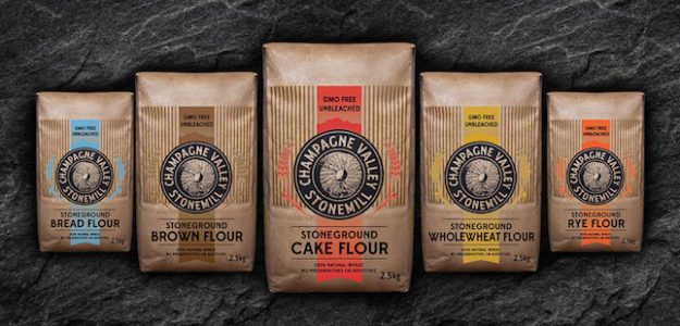 cropped Champagne Valley Flour stone mill flour banner